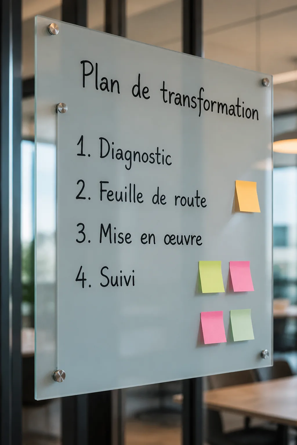 Plan de transformation sur un tableau