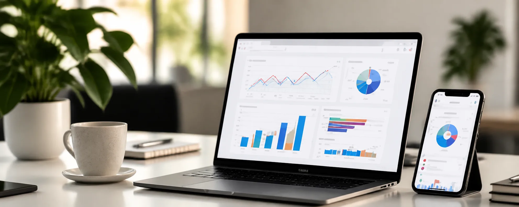 Tableaux de bord d’acquisition sur ordinateur et mobile